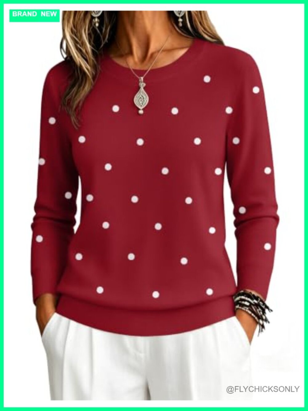 Women's 100% Viscose Long Sleeve Crew Neck Pullover Sweater - Lightweight Knit,
